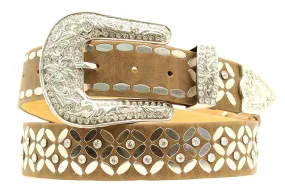 1 1/2'' Flat Nailhead Flower Belt