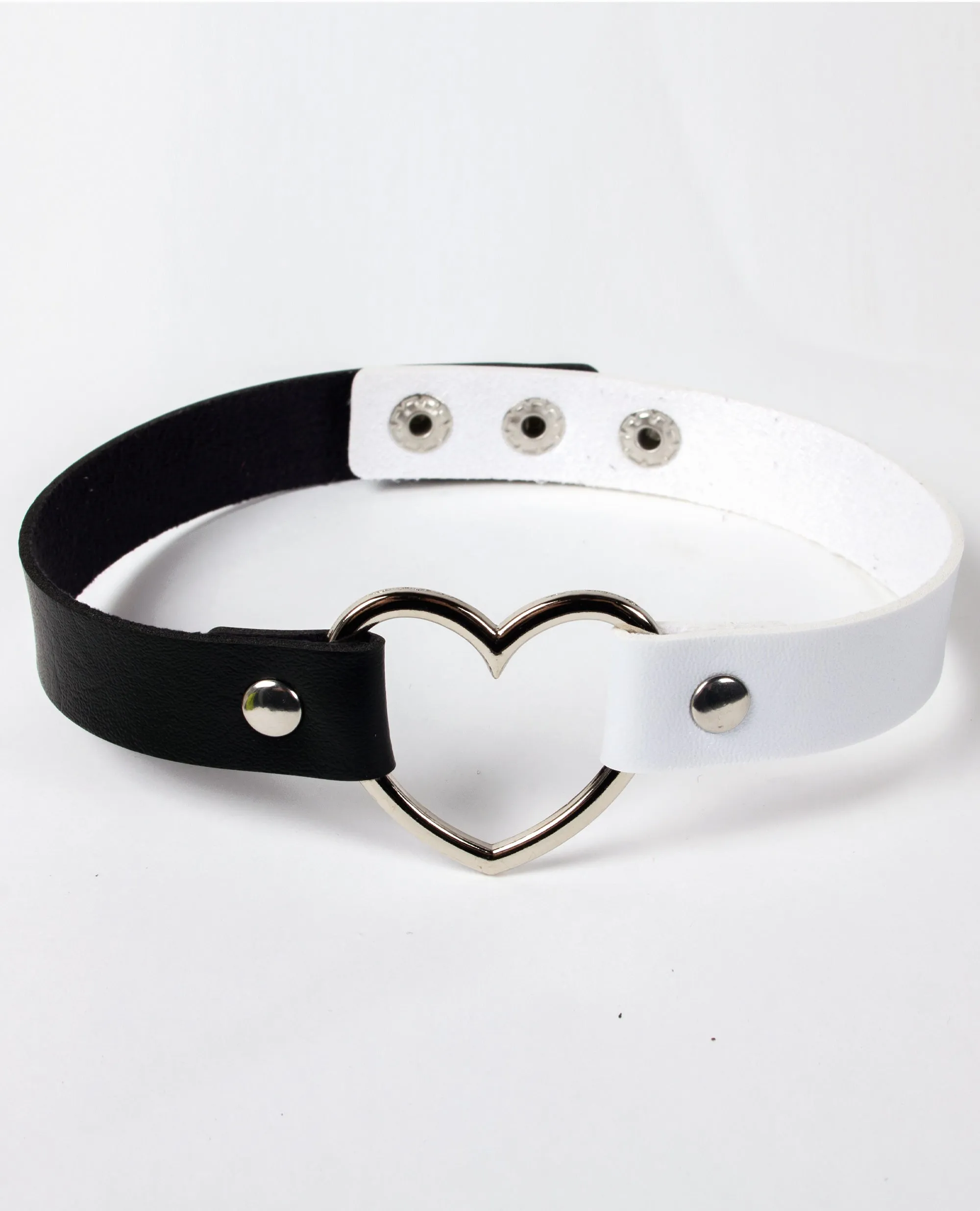 2 TONE HEART COLLAR