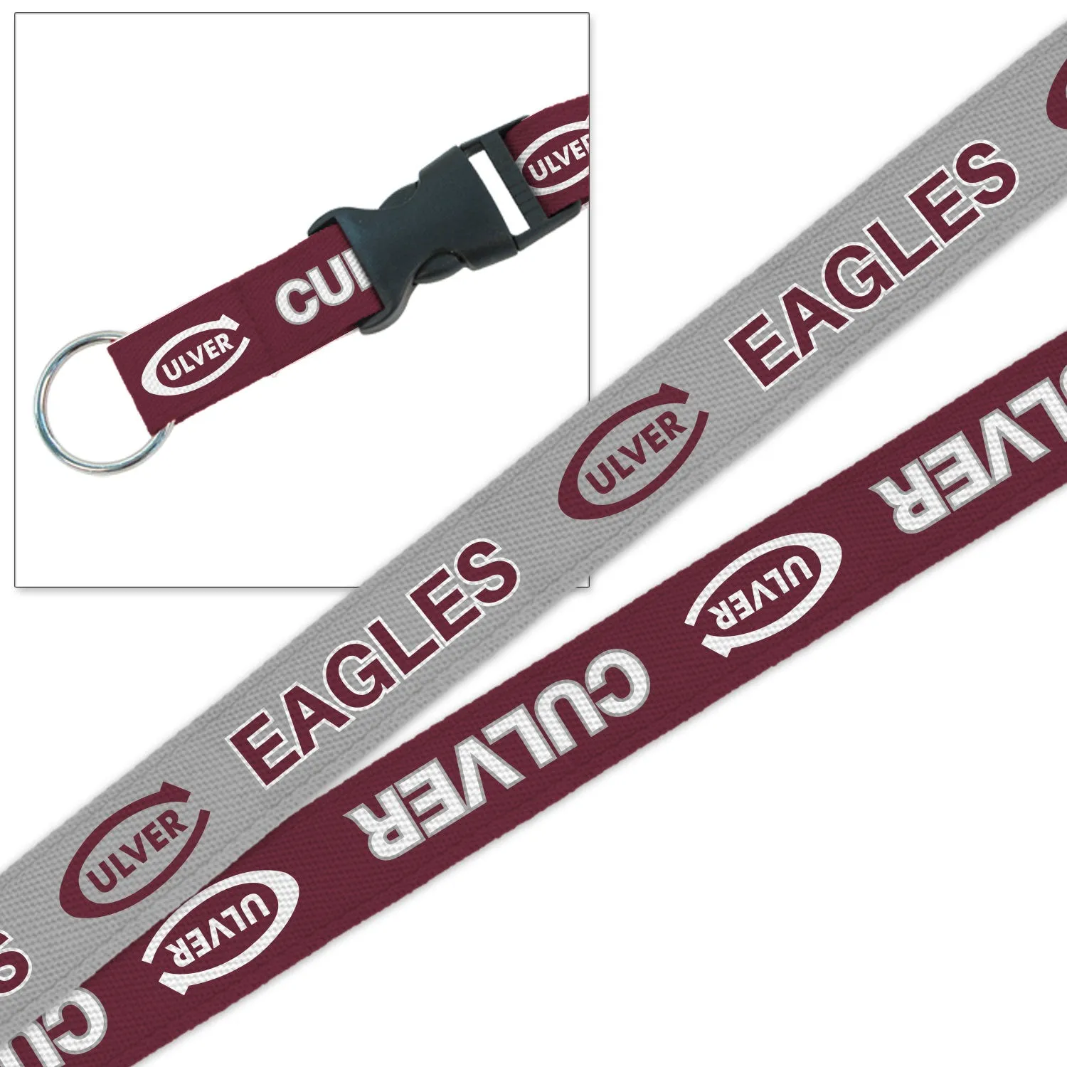 3/4" Dual Graphic Sublimated Lanyard - Maroon