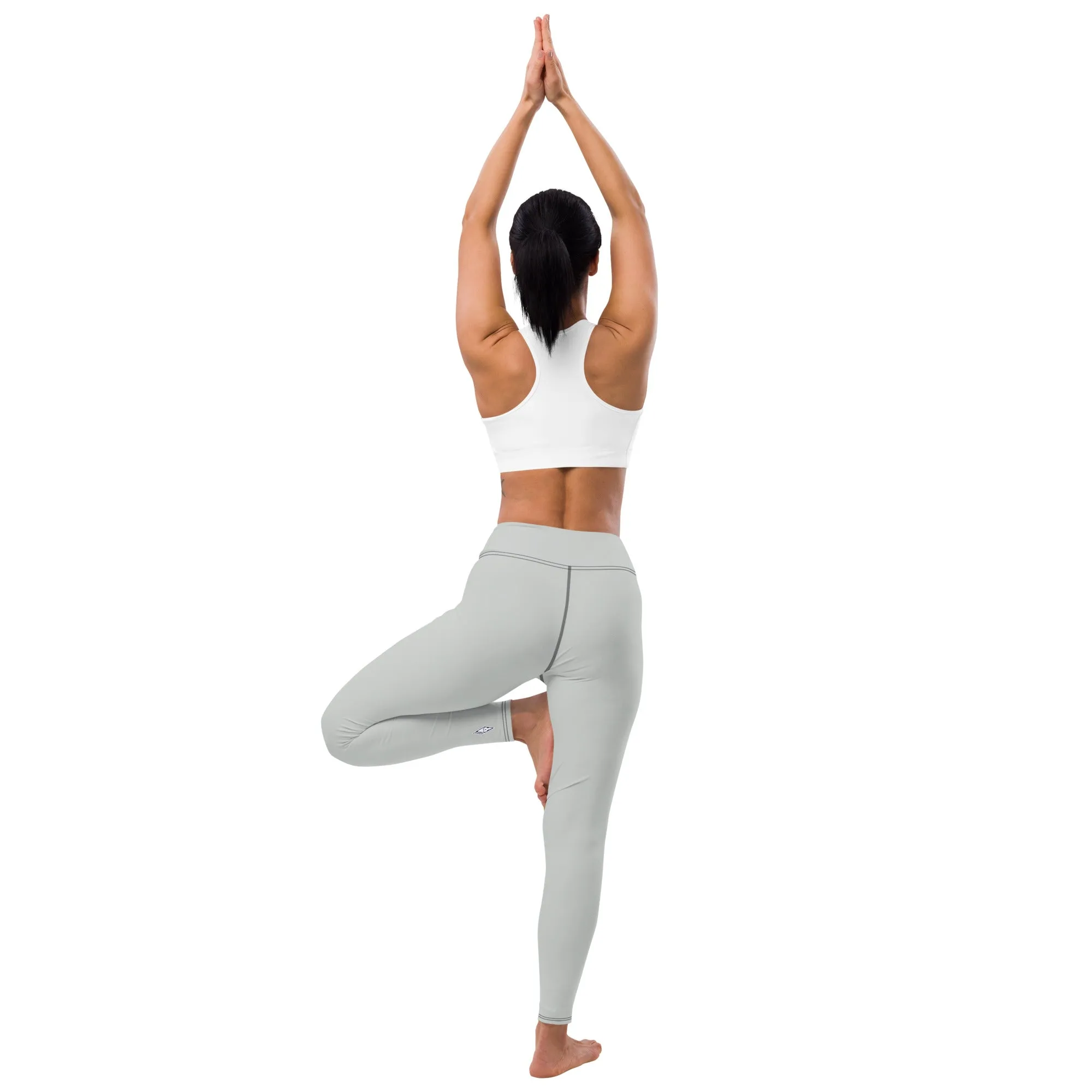 Active Chic: Women's Solid Color Yoga Pants Leggings - Smoke