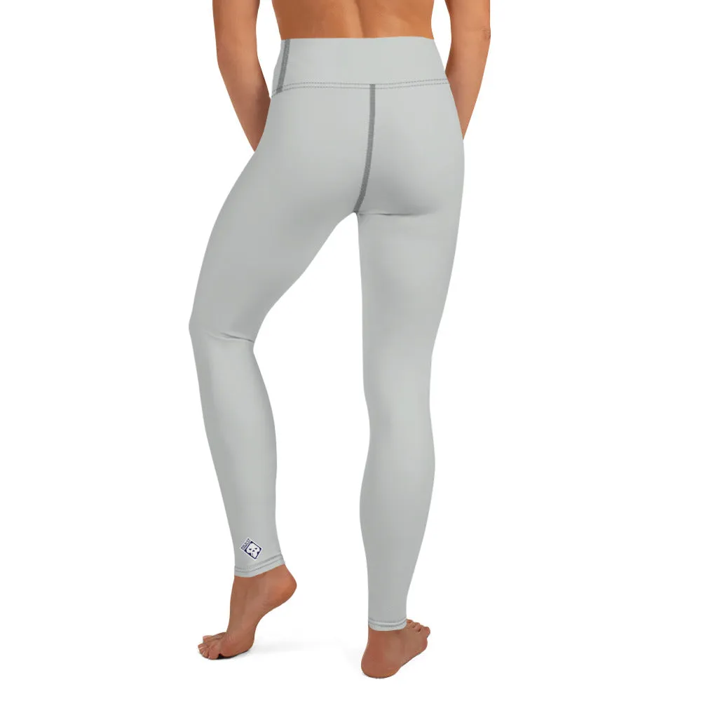 Active Chic: Women's Solid Color Yoga Pants Leggings - Smoke