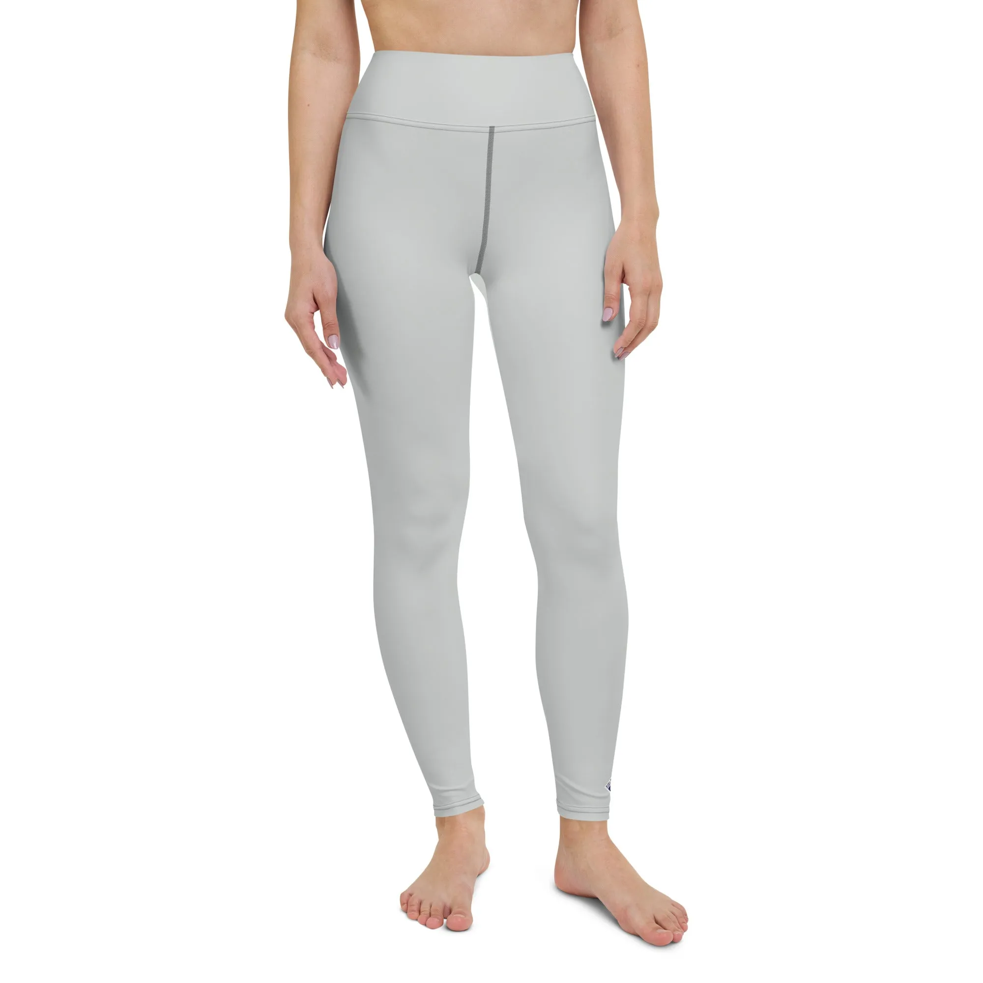 Active Chic: Women's Solid Color Yoga Pants Leggings - Smoke