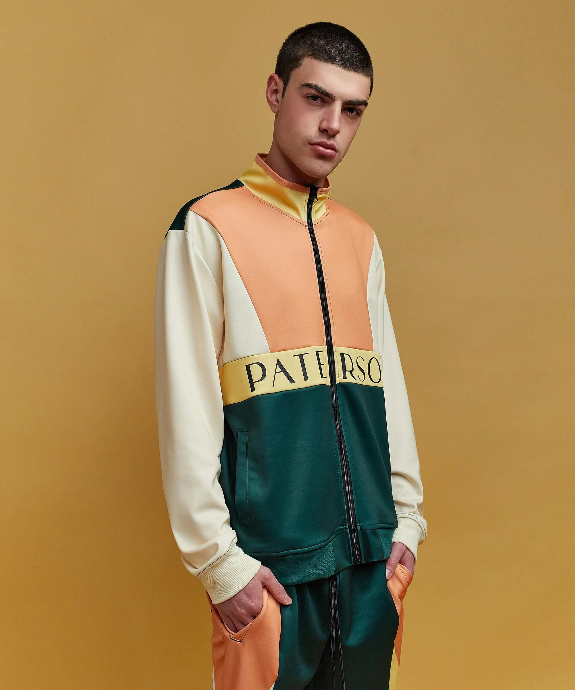 Amsterdam Track Jacket - Beige/Green