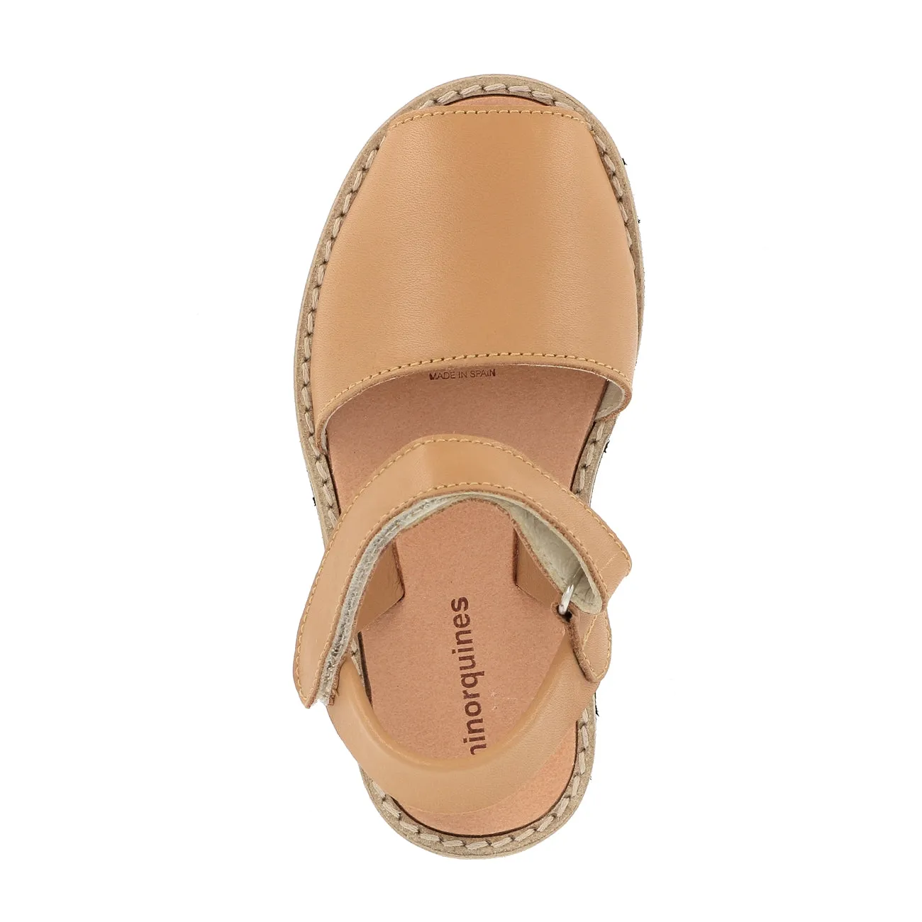 Avarca Velcro Cuir Naturel