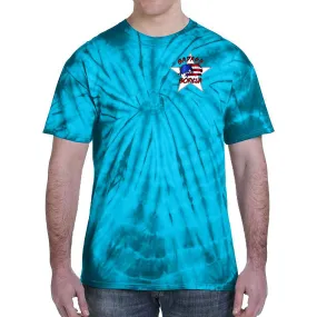 Badass Boricua Front and Back Image Tie-Dye T-Shirt