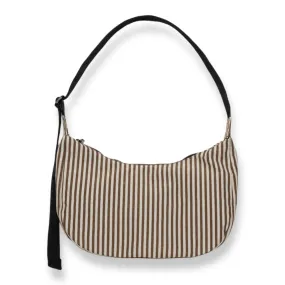 Baggu Medium Crescent Bag Brown Stripe