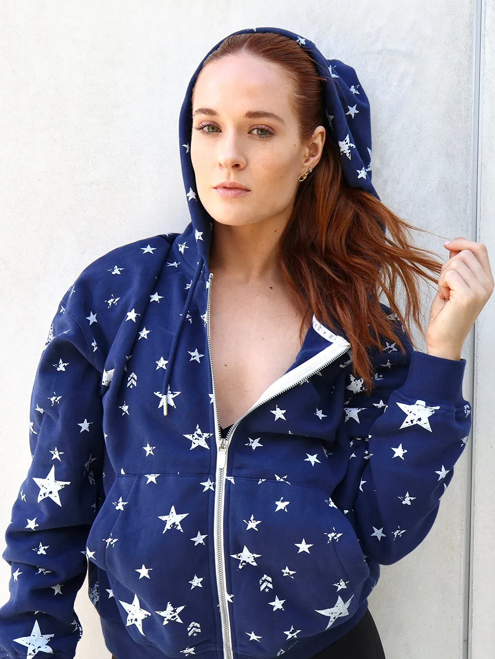 BARRY'S NAVY STAR HOODIE