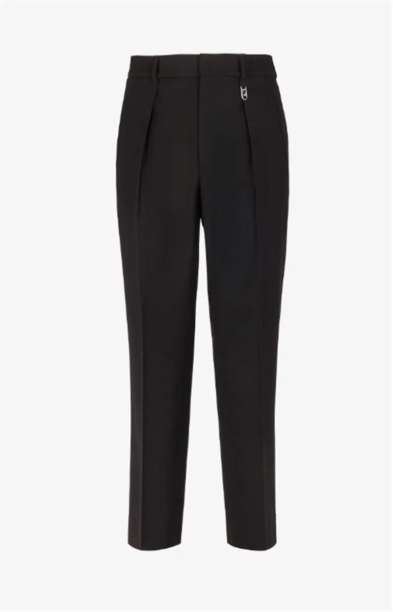 BLACK WOOL PANTS