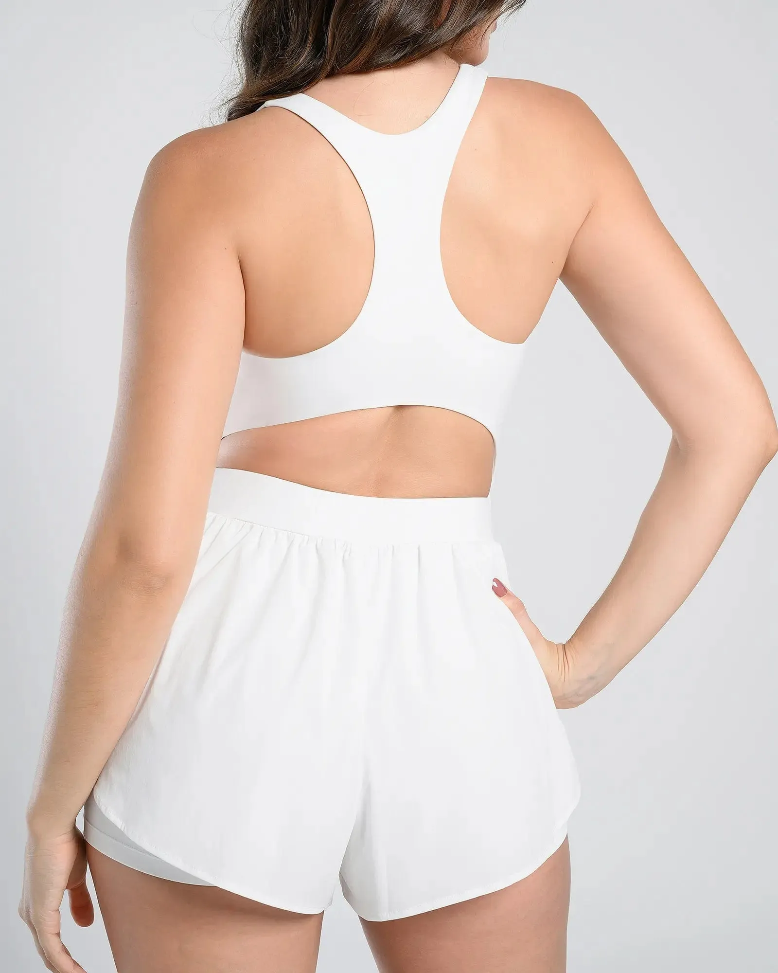 BlissMotion Airy Backless 2-in-1 Athleisure Romper