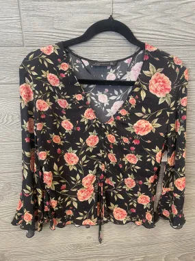 Blouse Long Sleeve By Zara Women In Floral Print, Size: L