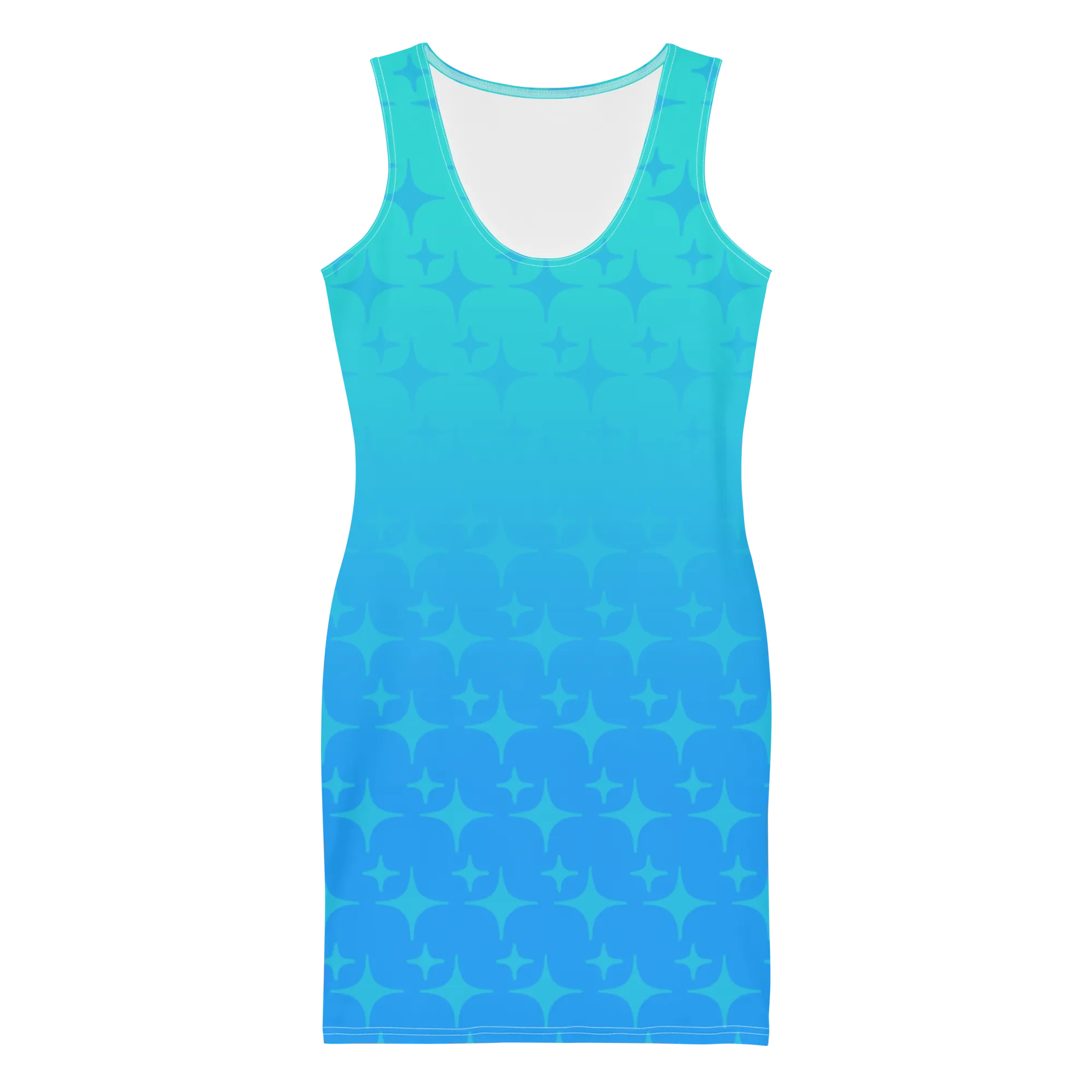 Blue Ghost Sparkle Bodycon Tank Dress (Adult XS-XL)