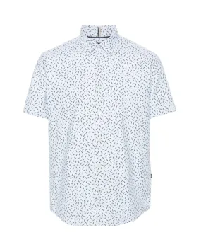 BOSS abstract-pattern cotton shirt