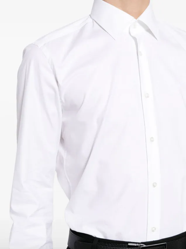 BOSS classic-collar poplin shirt