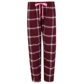 Bottoms Out Women's Plaid Flannel Open Bottom Pants