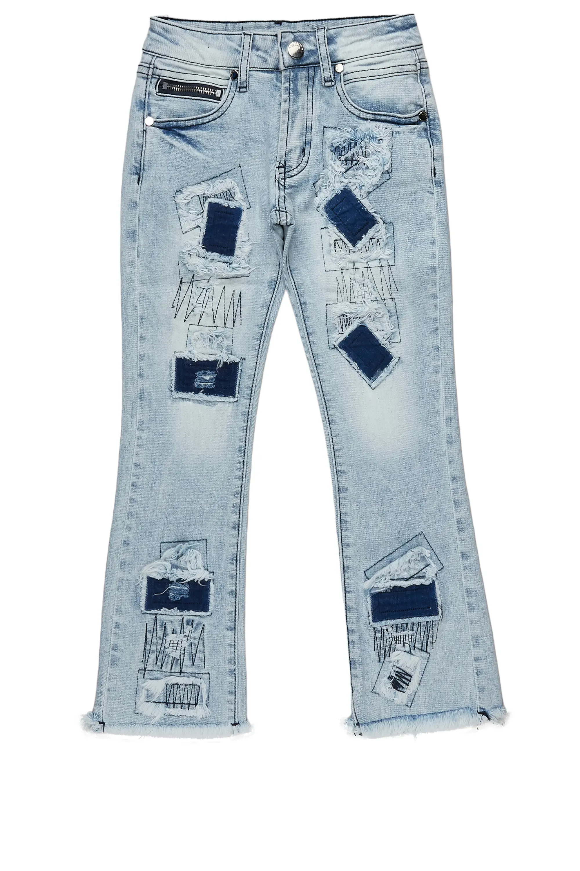 Boys Camden Blue Stacked Flare Jean