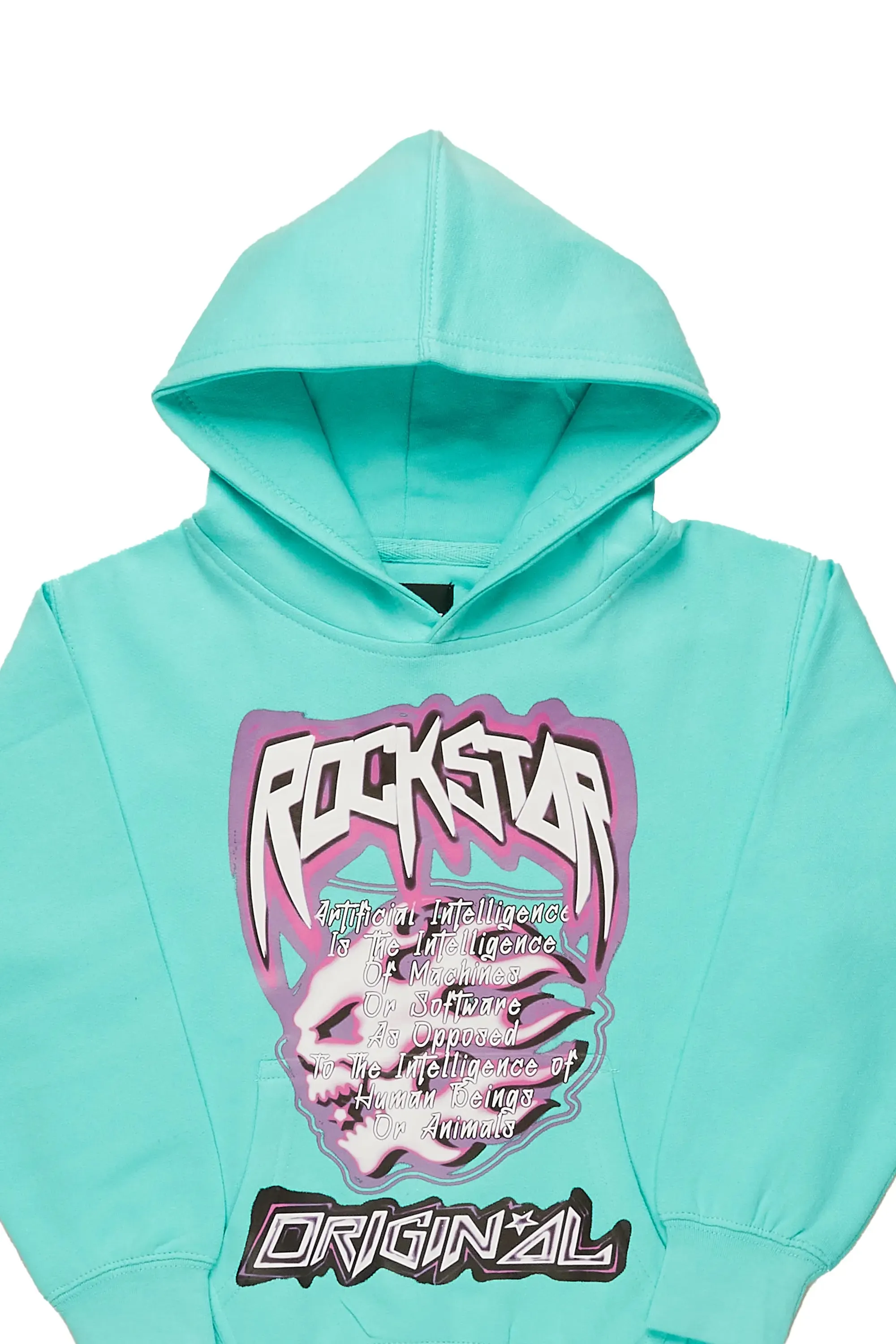 Boys Grant Mint Graphic Hoodie