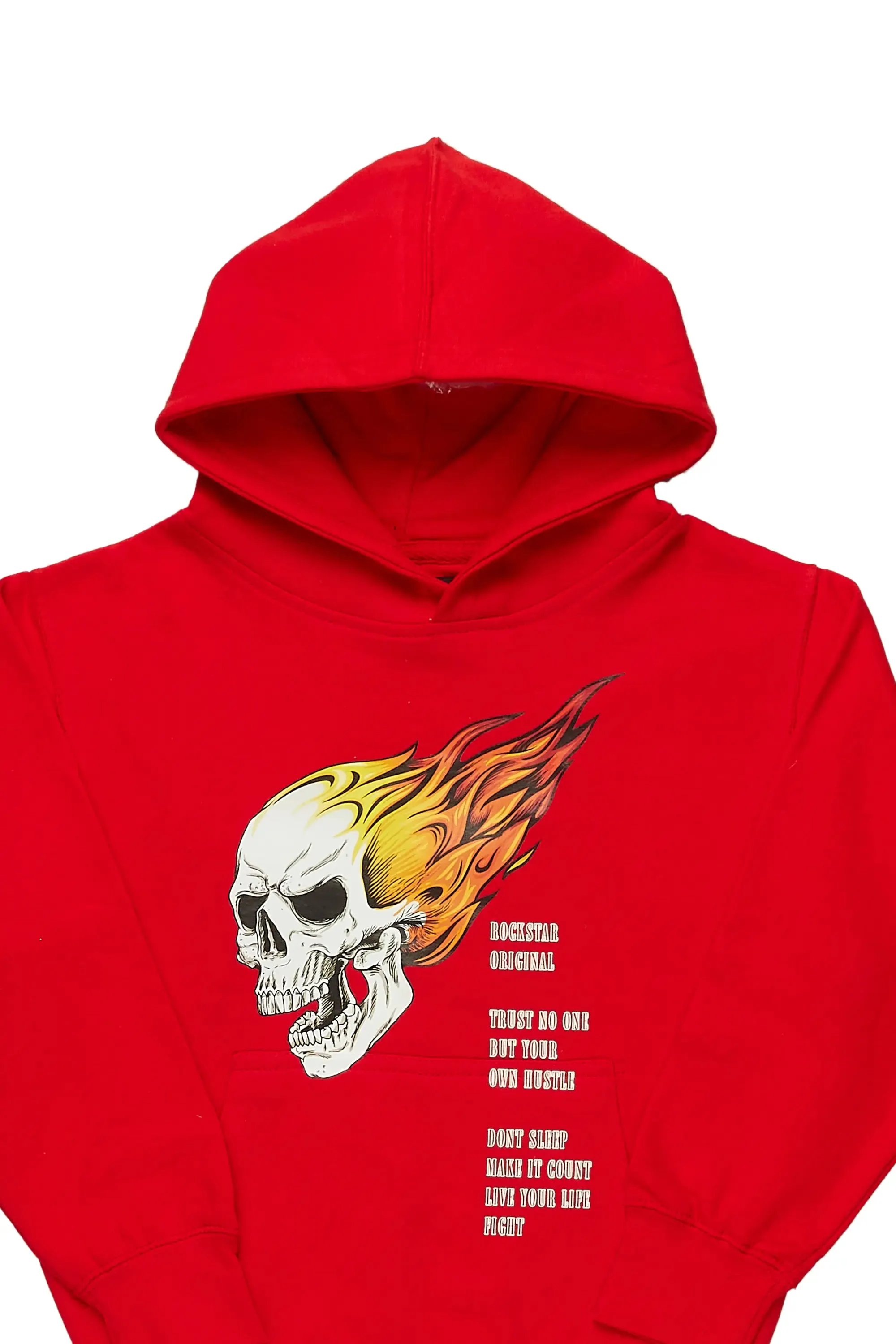 Boys Isaac Red Graphic Hoodie