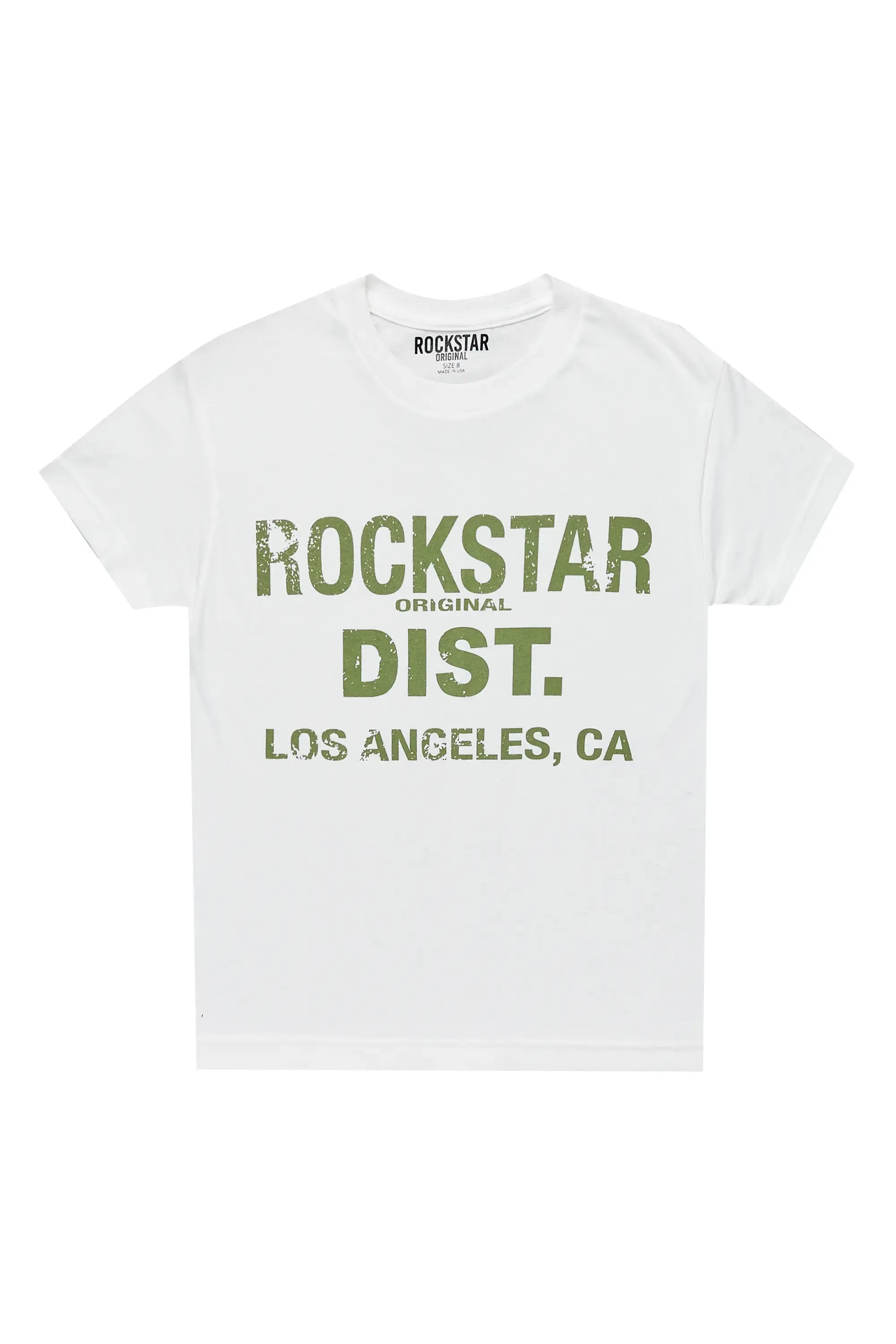 Boys Koen White/Green Graphic T-Shirt