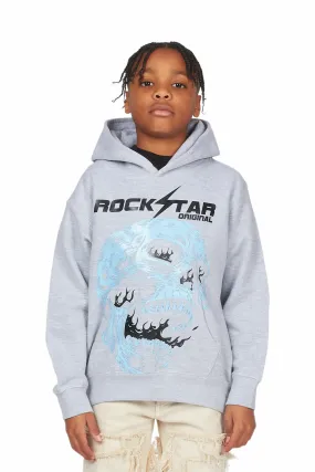 Boys Mason Grey Graphic Hoodie