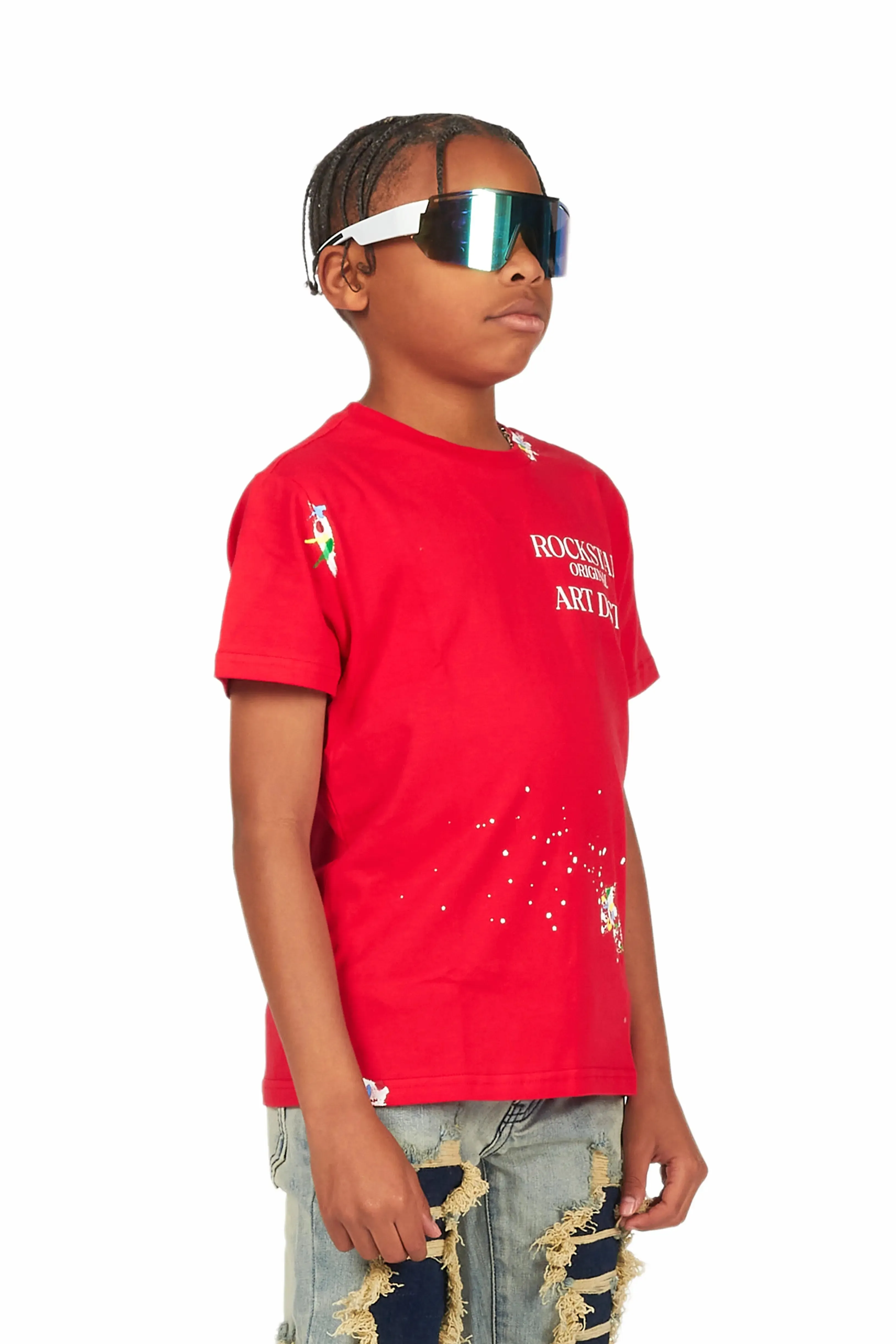 Boys Palmer Red Graphic T-Shirt