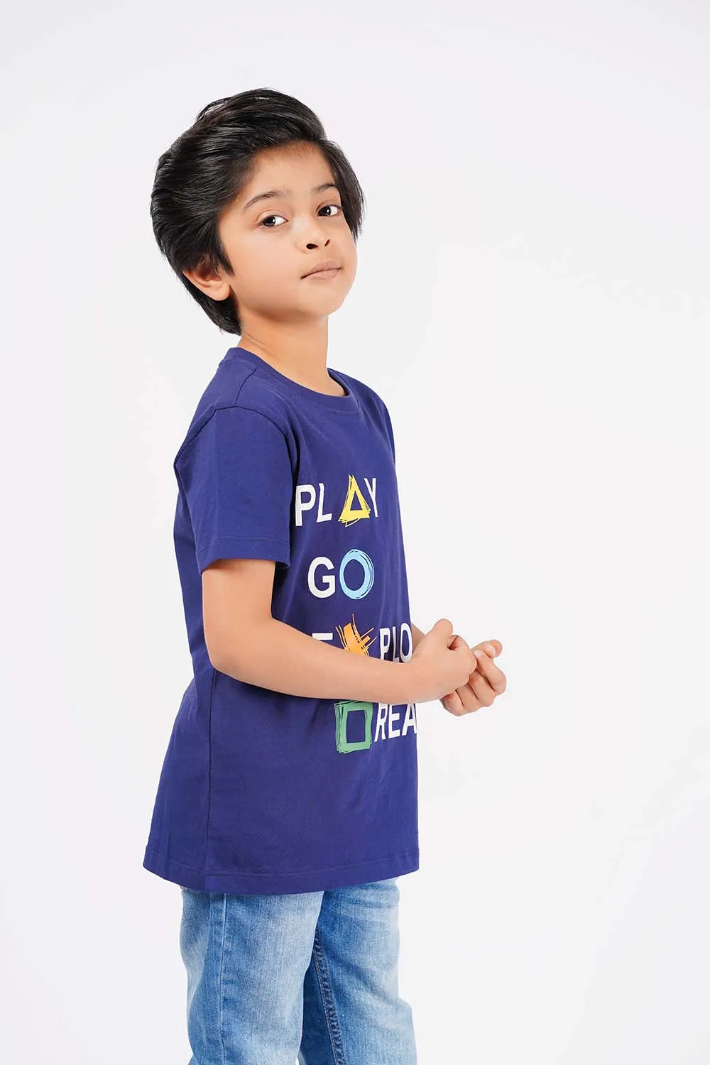 Boy's Short Sleeves Graphics Tee