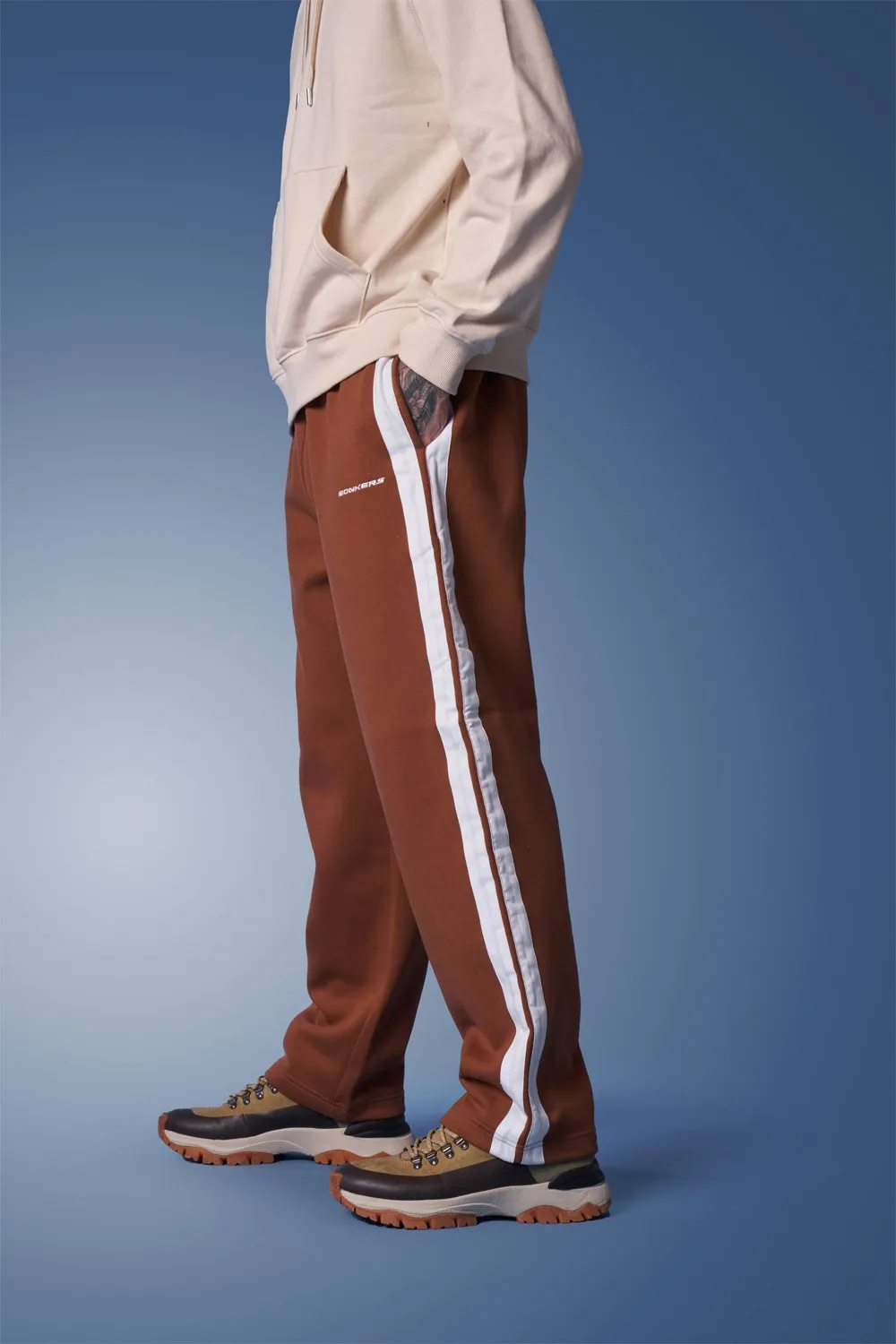 Brown Sporty Straight Fit Pants