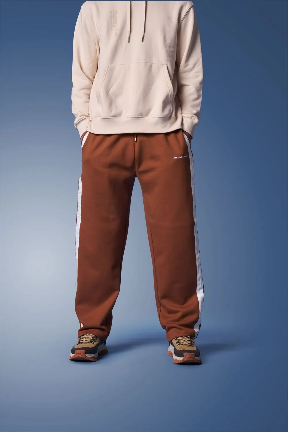 Brown Sporty Straight Fit Pants