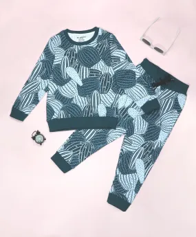 Cactus Pattern Kids Sweatshirt & Joggers Set