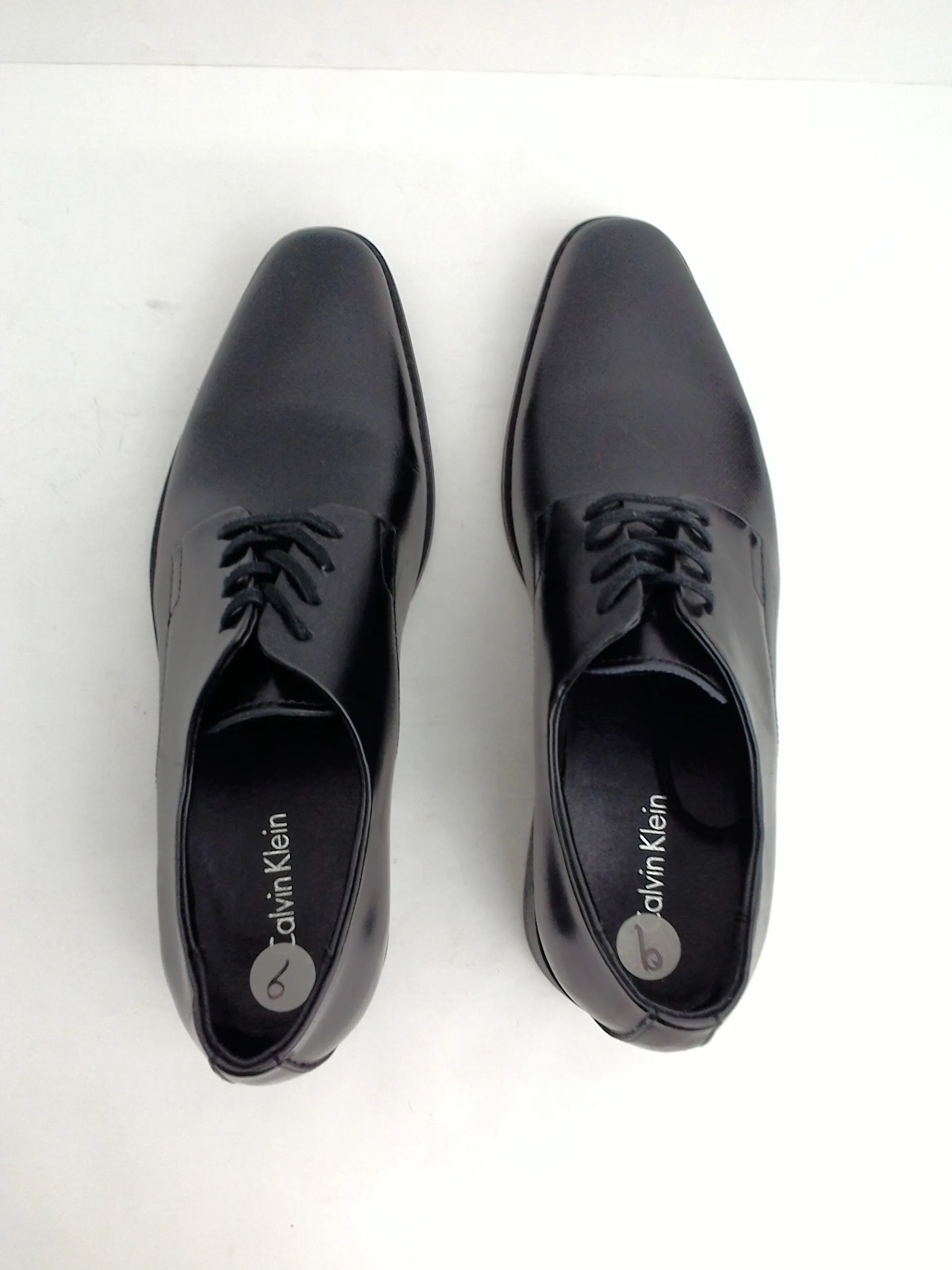 Calvin Klein Men's Dillinger Crust Leather Oxford, Black Leather, Size 9 M