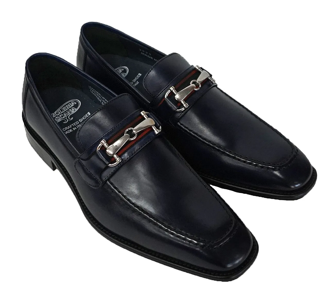 Calzoleria Toscana Blue Italian Bit loafer (2593)