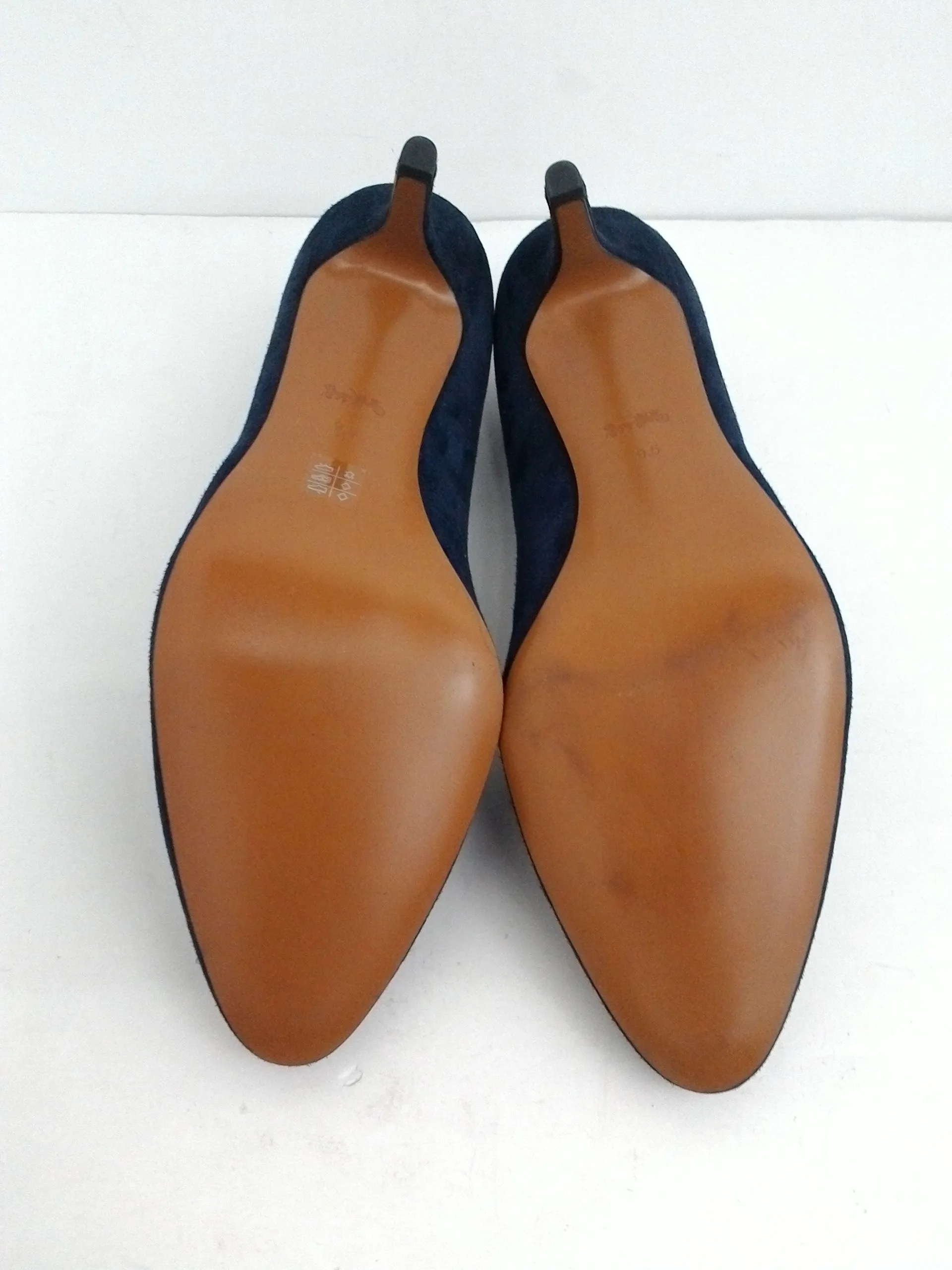 Coach Women's Navy Blue Suede Heels Size 9.5 B