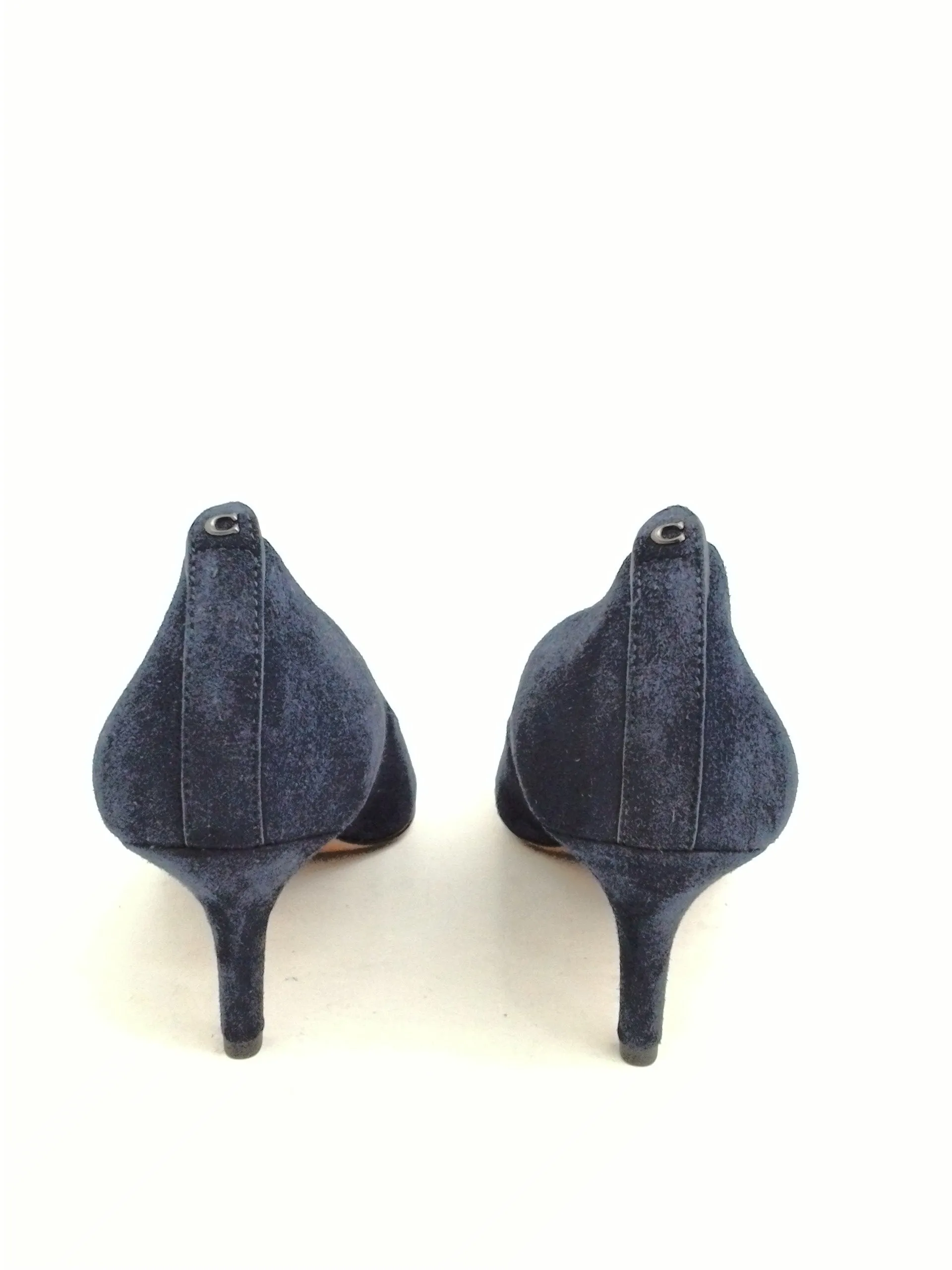 Coach Women's Navy Blue Suede Heels Size 9.5 B