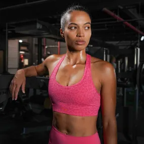 Core Elevate Bra - Hot Pink Print