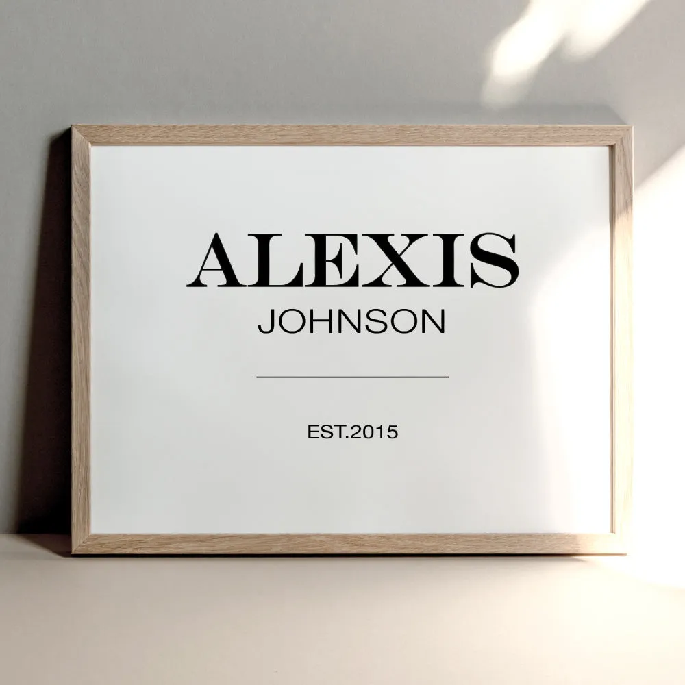 Custom Personalised Name | Marfa Style - Art Print