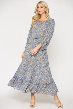 Ditsy Floral Maxi Dress Periwinkle