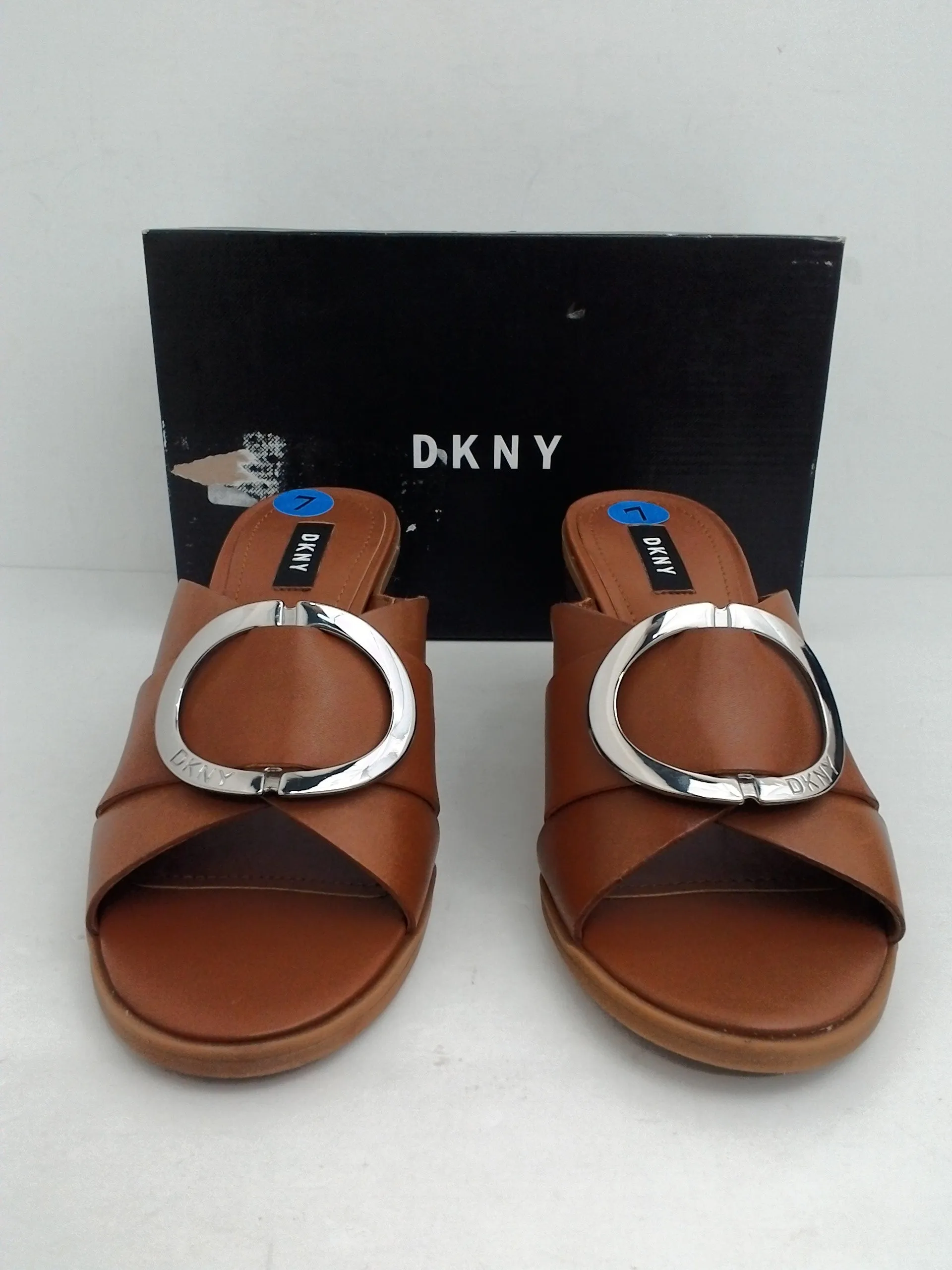 DKNY Women's Cavi Sandal Mule Brown Size 7