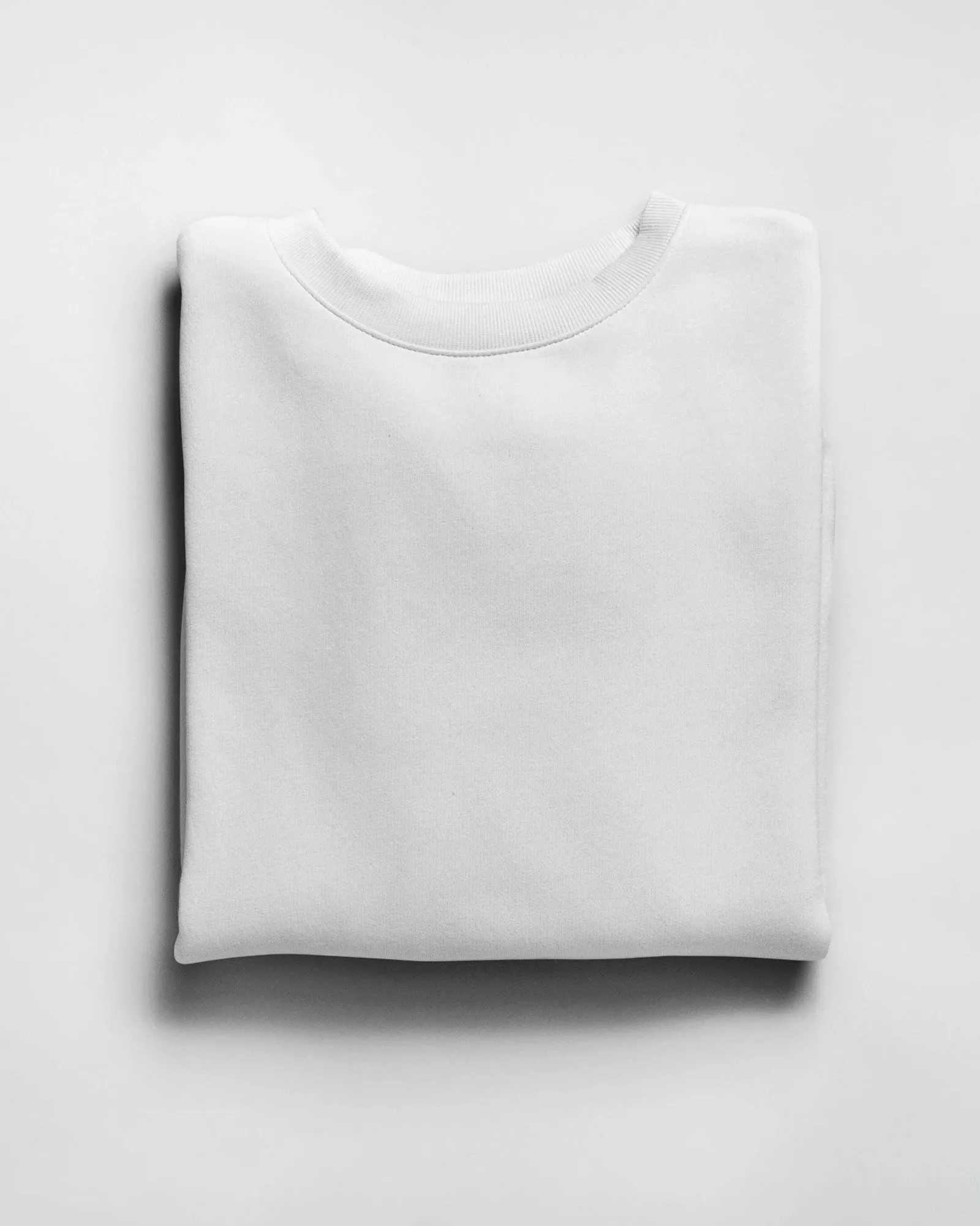 Drop Shoulder Sweatshirt: White