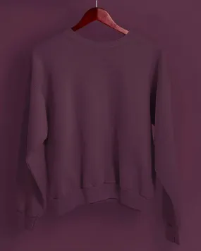 Drop Shoulder Sweatshirt: Wine