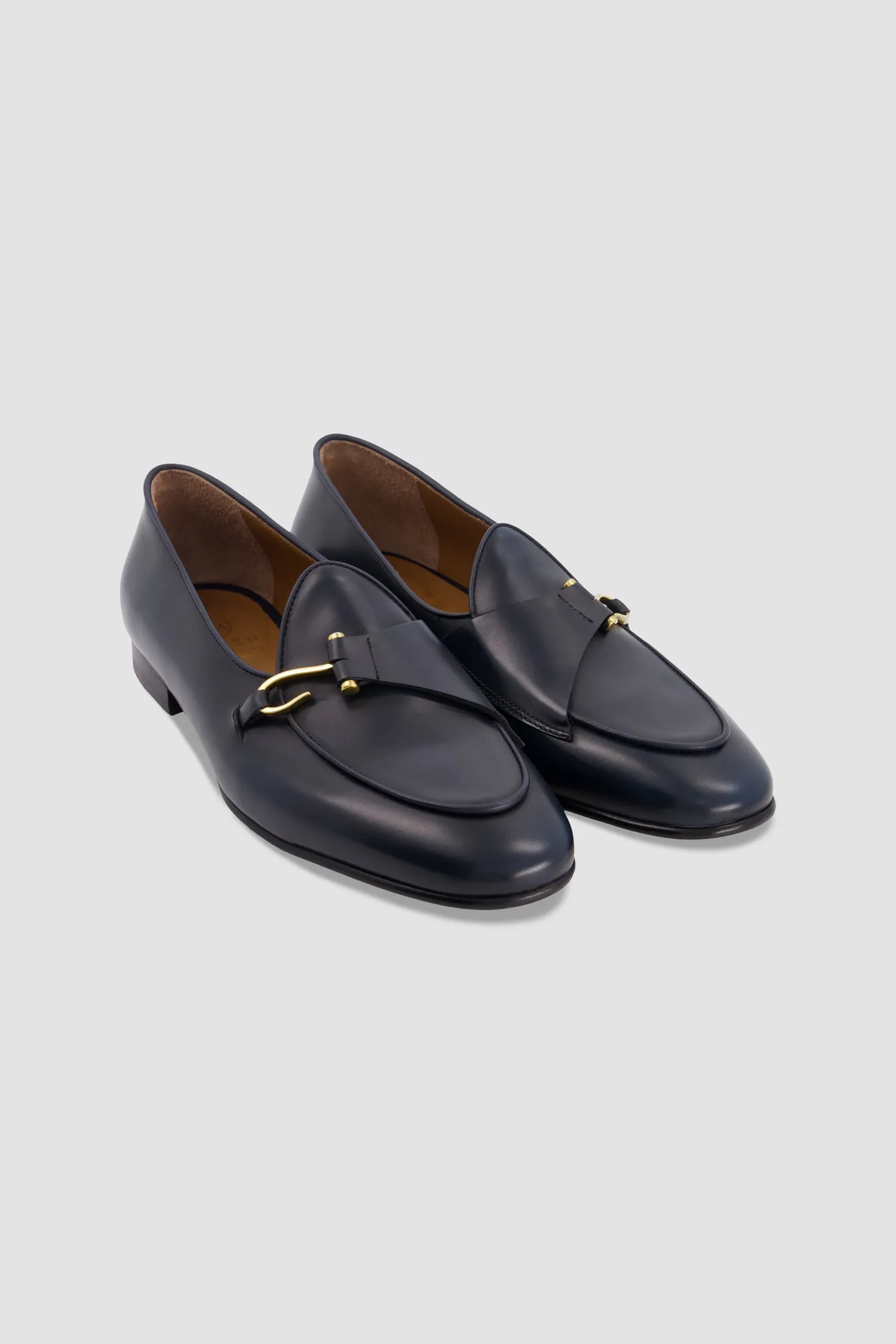 Edhen Milano Comporta Blue Leather Loafers