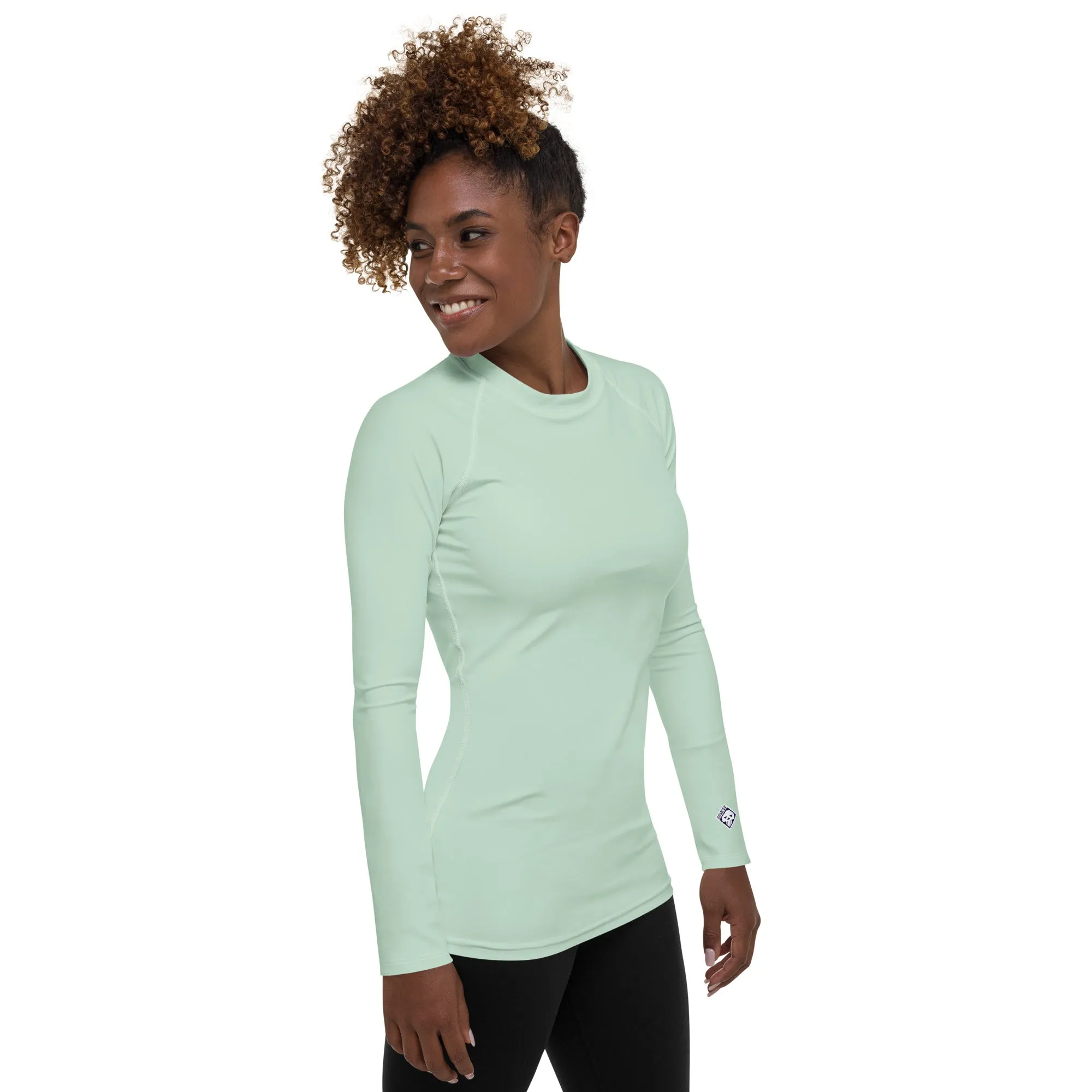 Elevated Essentials: Long Sleeve Solid Color Rash Guard for Women - Surf Crest