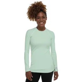 Elevated Essentials: Long Sleeve Solid Color Rash Guard for Women - Surf Crest