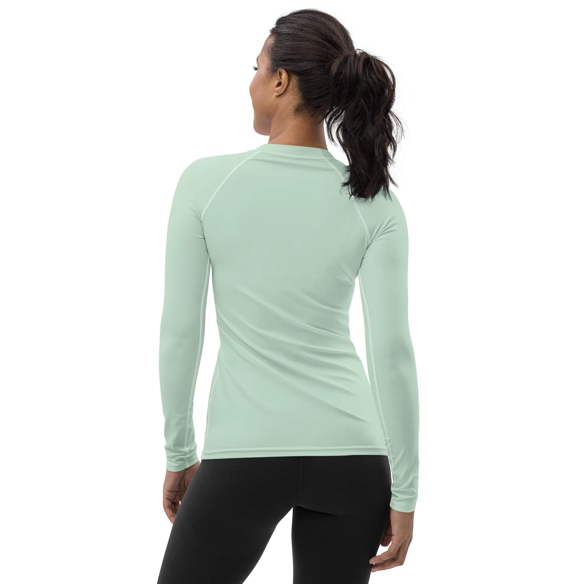 Elevated Essentials: Long Sleeve Solid Color Rash Guard for Women - Surf Crest