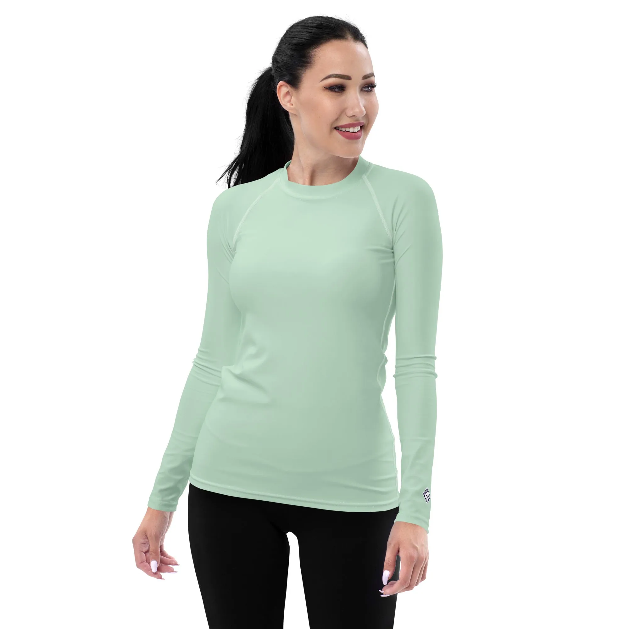 Elevated Essentials: Long Sleeve Solid Color Rash Guard for Women - Surf Crest