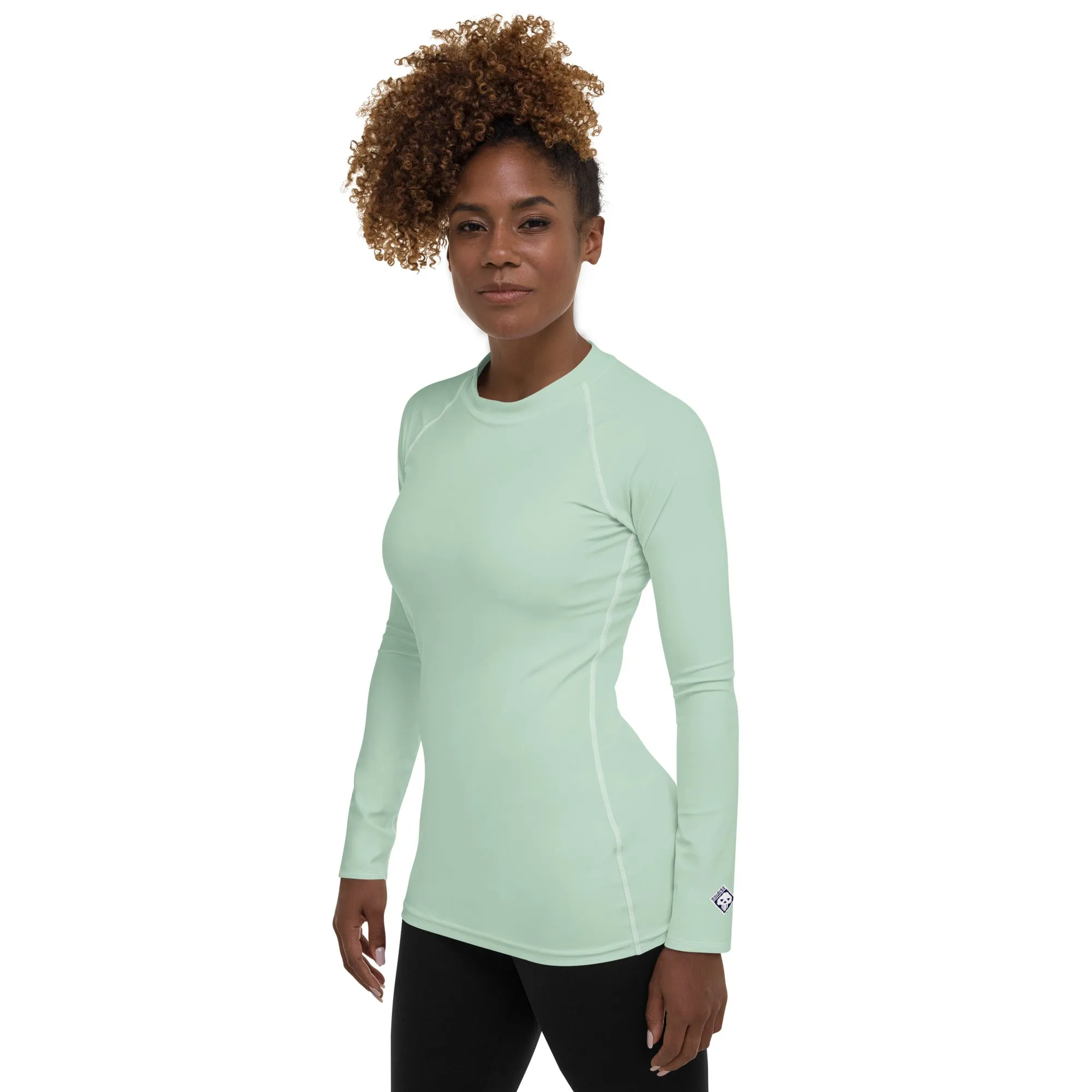 Elevated Essentials: Long Sleeve Solid Color Rash Guard for Women - Surf Crest