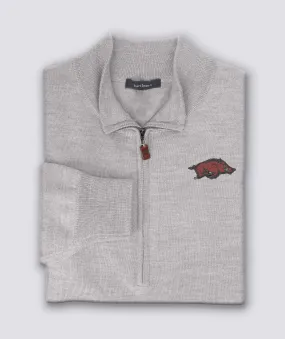 Extra Fine Merino Quarter-Zip - University of Arkansas