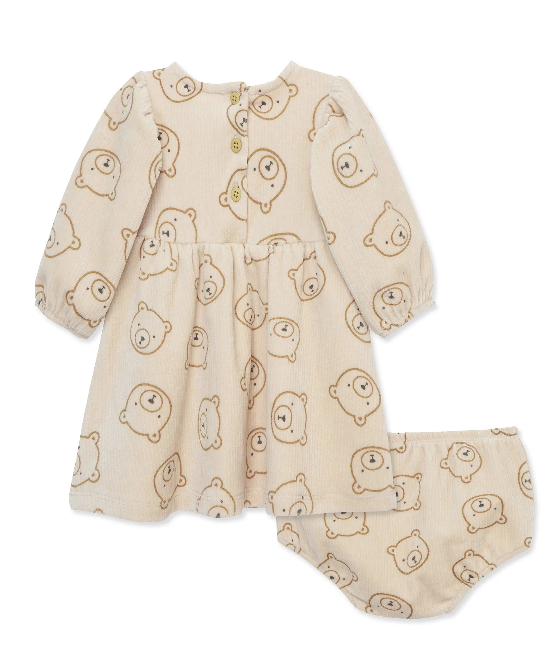 Focus Kids Bear Velour Dress Set (12M-24M)