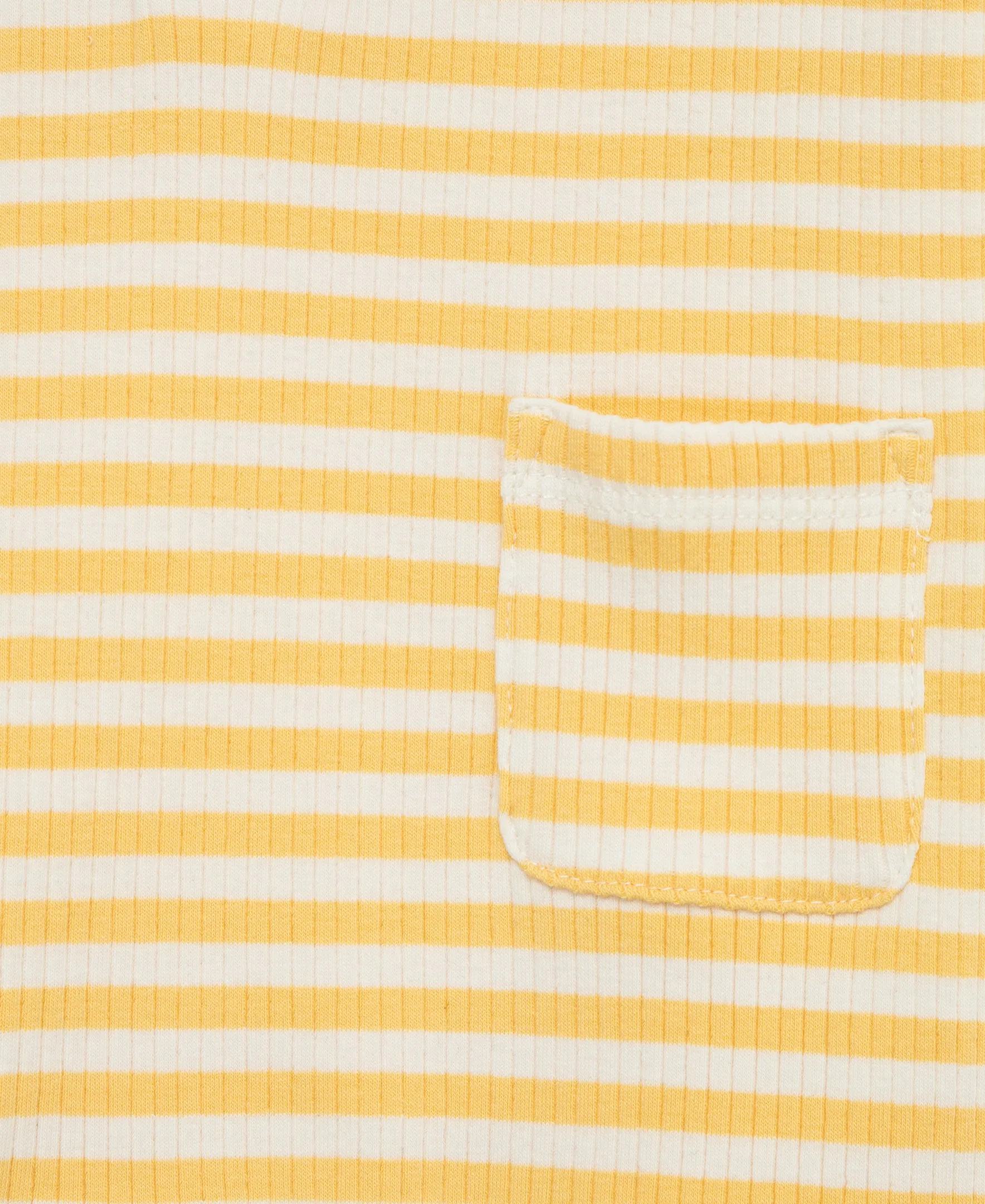 Focus Kids Yellow Stripe Ribbed Romper (3M-12M)