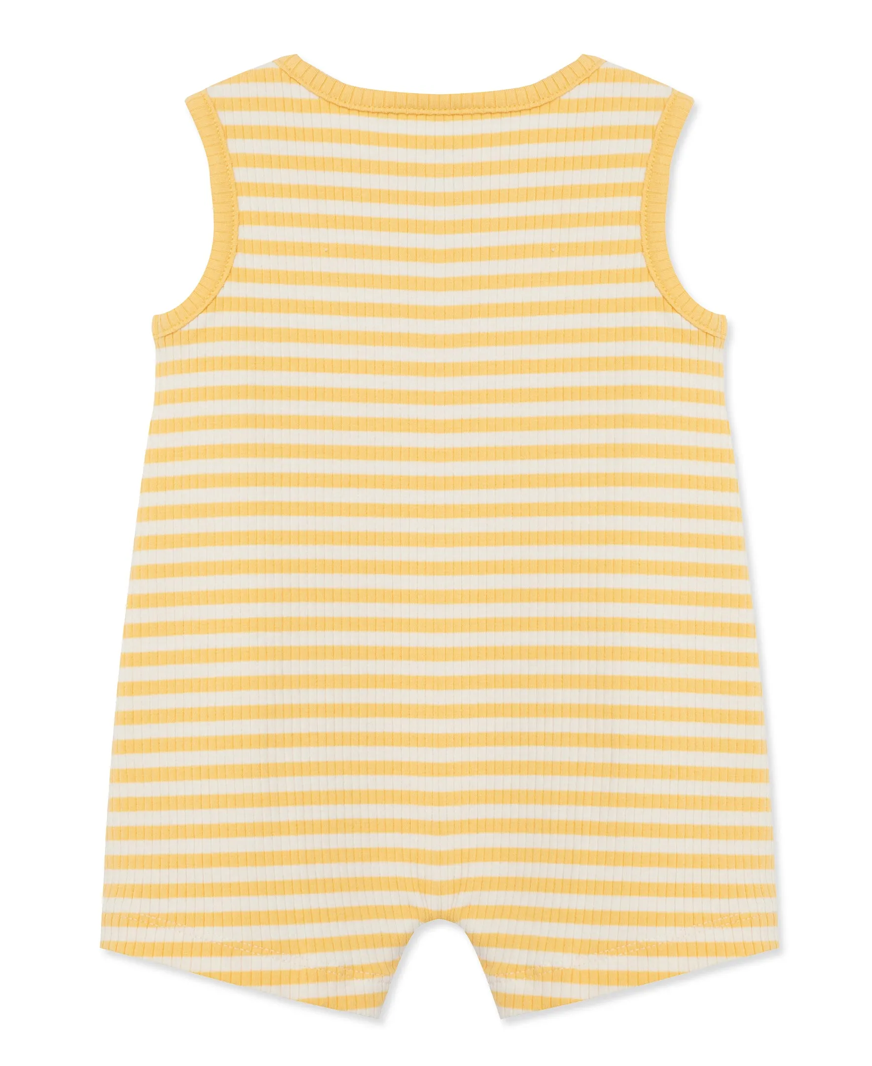 Focus Kids Yellow Stripe Ribbed Romper (3M-12M)