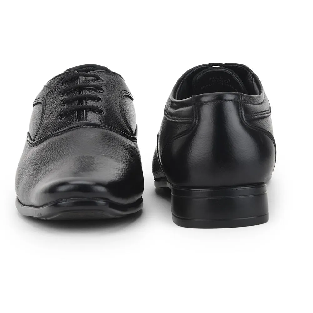 Fortune (Black) Formal Lace Up Derby Shoes For Men Hll-1 By Liberty