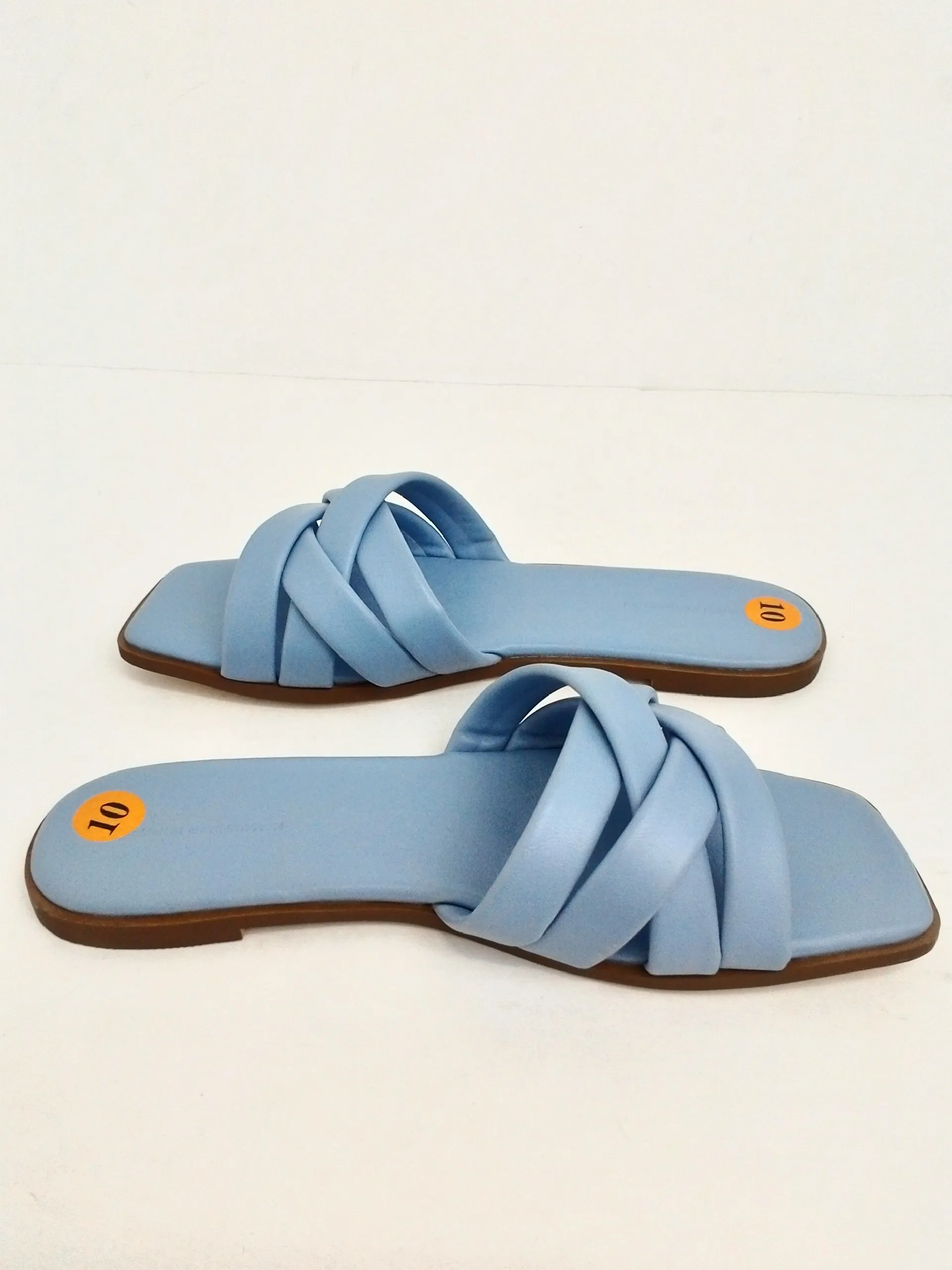 French Connection Women's Blue Flat Sandals Size 10 M